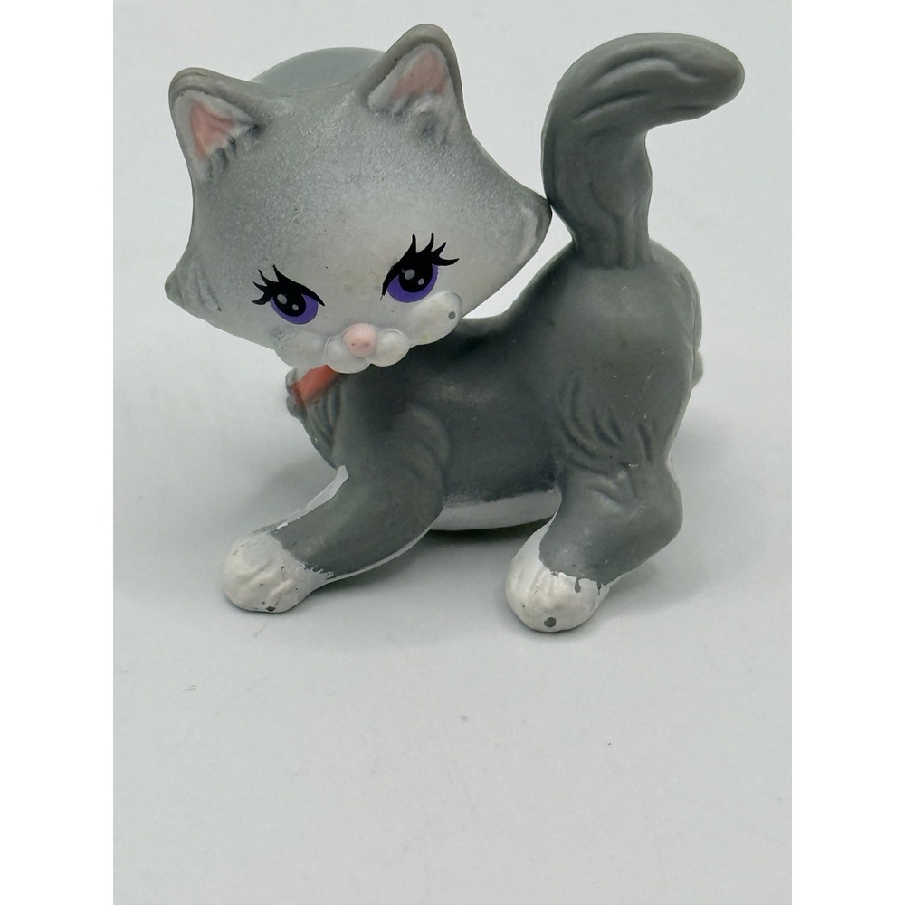 Vintage Littlest Pet Shop Frisky Kitten Cat 1992 Minifigure Figure Toy